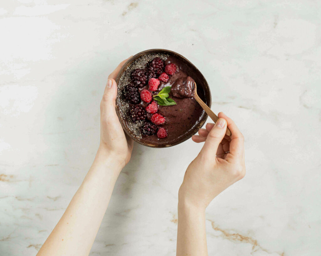 Chocolate berry bowl