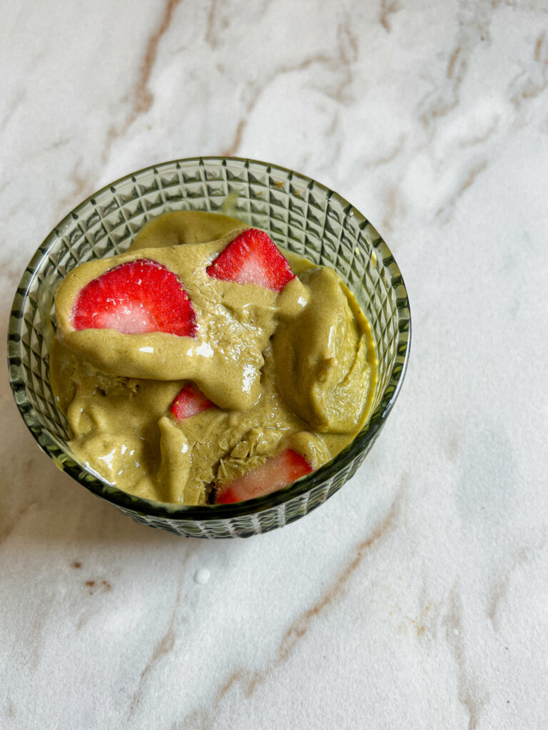 Lody bananowe matcha