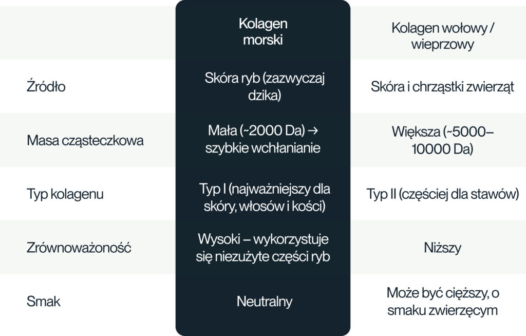 Czym kolagen morski różni się od innych rodzajów kolagenu?